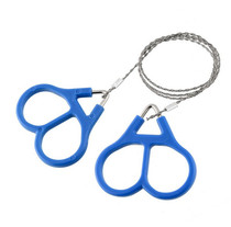 (Xige shop)outdoor survival manual wire saw Portable stainless steel universal hand saw camping life-saving wire saw