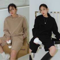 MADEINAM cotton and products_imported Bima cotton shoulder version embroidery casual suit sweater shorts