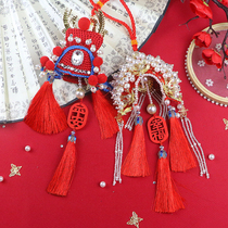 Hand Woven Shaped Meta Hat Crested Crown Xia Cape Head Decorated Car Pendant Diy Material Bag Homemade Safety Charm Ancient Wind Gifts