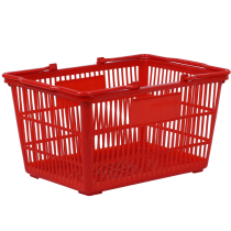 Dedicated Wood Supermarket Shopping Basket Hollowed-out Bottom Plastic Hand Basket Electric Commercial Warehouse Accessories Pickup Basket Big