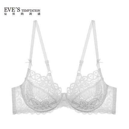 夏娃的诱惑洛兰妮性感感蕾丝内衣女薄款女士大胸显小胸罩夏季文胸-tmall.com天猫