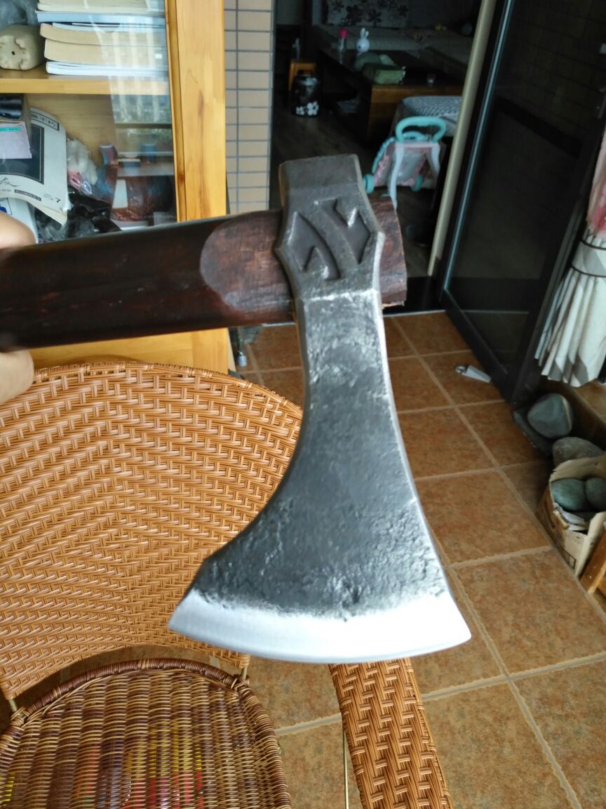 俄罗斯战斧 维京战斧 户外斧子斧头野营防身印第安手工锻打高碳钢