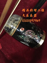 Old Ebony red snail boutique color shell carving two-string Chaozhou opera Chaozhou ethnic leader head string wenmusic instrument