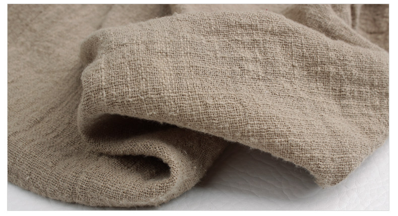 竹节棉棉麻布料 纯色文艺民族朴素服装中国风连衣裙t恤褶皱面料夏