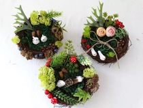 Ring box Wedding forest wedding creative ring box double ring pair ring box flower European-style high-end pastoral style