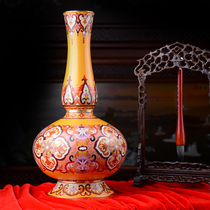 Beijing Jingtai Blue Butterfly Bottle Vase Copper Tire Pinch Silk Enamel Pendulum piece Home Decorative Opening Business Handicraft Gift