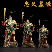 Bronze statue of the bronze statue of the Lord of the Gods The Lord of the faithful Zhongyi Gestai bronze color is dedicated to the Kuanyu god of Kowloon.