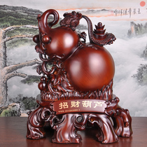 Gourd ornaments opening gifts Golden toad wooden gourd crafts move new home home home decoration furnishings