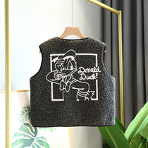 Childrens lamb hair vest coat 2021 autumn and winter New Korean version of boys and girls foreign vest baby horse clip