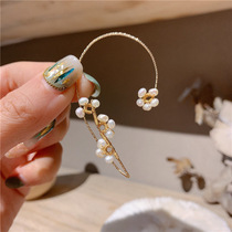Head-free Pearl Flower Accessories Hanging Adjustable Head Clamp Metal Ring Female Superior Design Sense Small Circle Loose Luxury