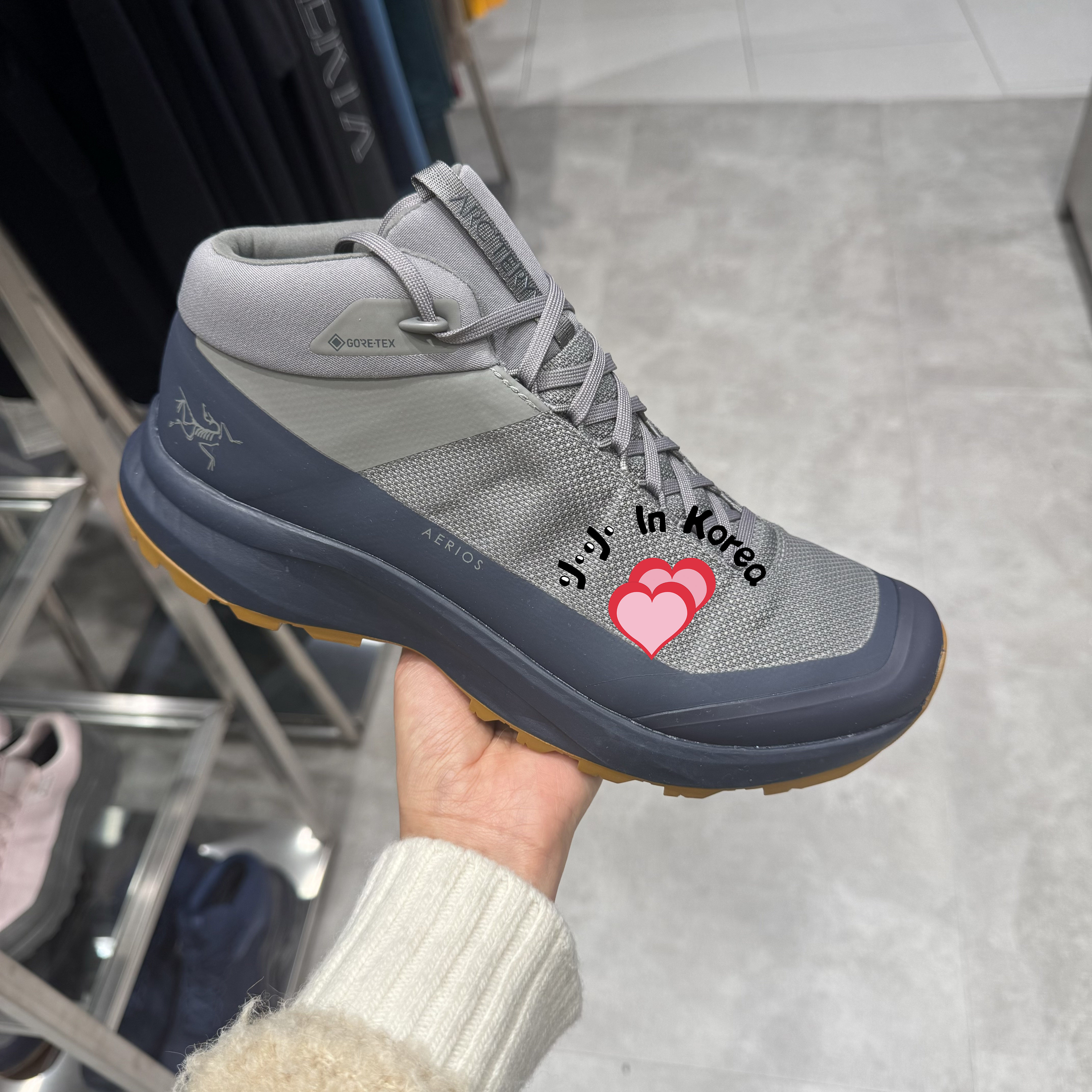 韩国直邮arcteryx 始祖鸟aerios mid gtx中帮防水户外徒步鞋6887