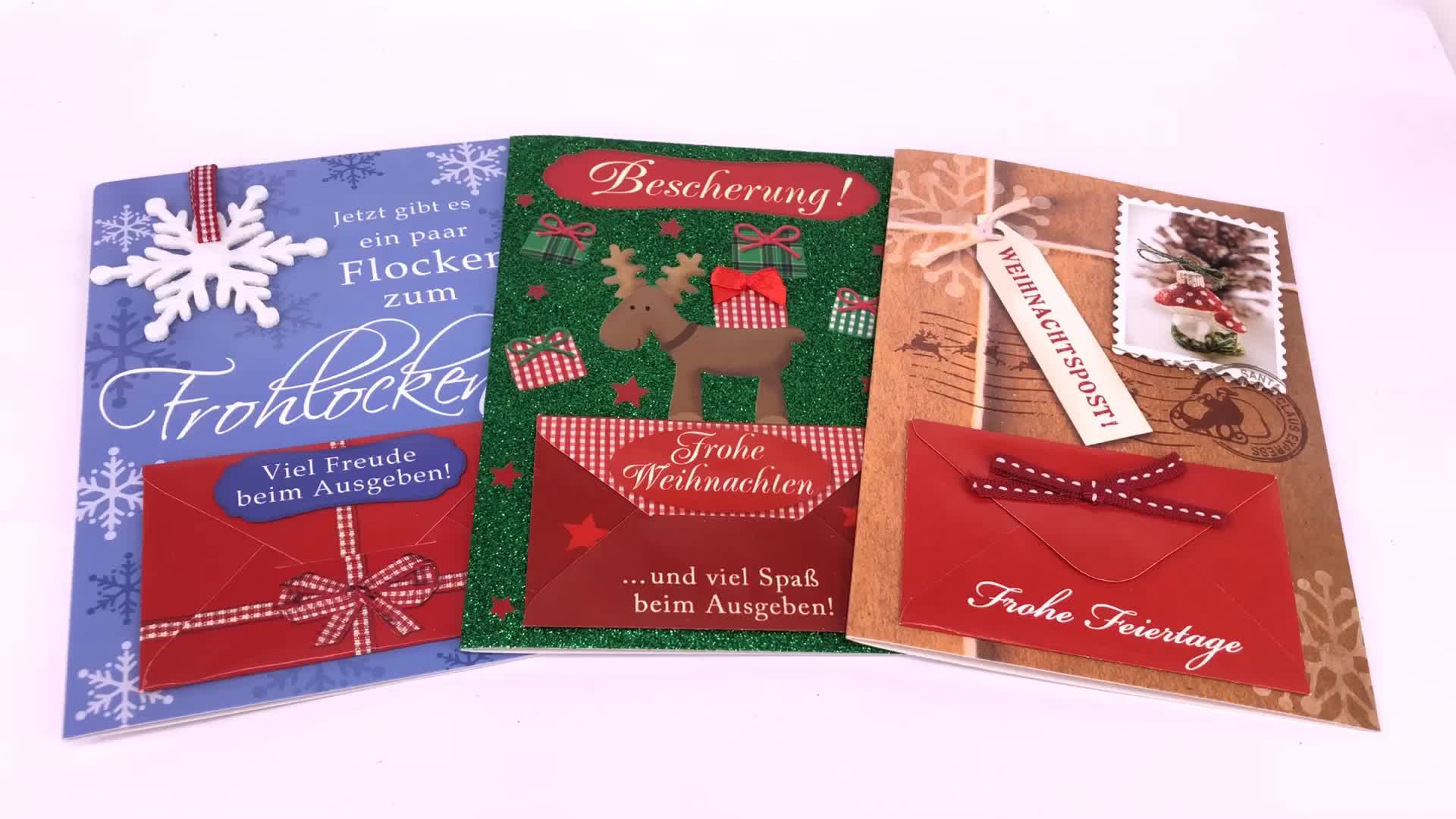 winpsheng christmas gift handmade card customized creative
