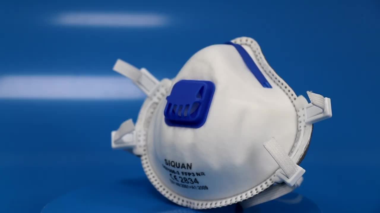 certified high filtration efficiency breathing protective ffp3