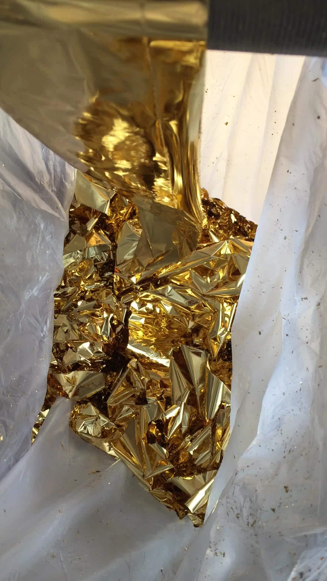 碎金箔厂家批发旭光散片碎片台箔 工艺品美甲金箔化妆品用金箔