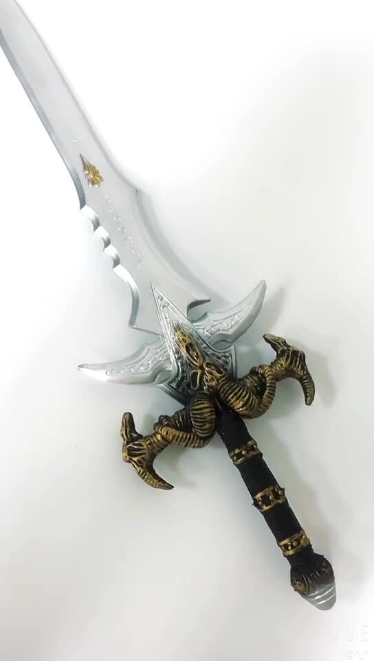影视道具魔兽电影世界霜之哀伤1:1发泡pu羊头剑 模型兵器厂家批发