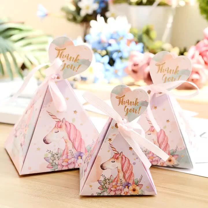 thank you laser cut candy gift box packaging wedding favors