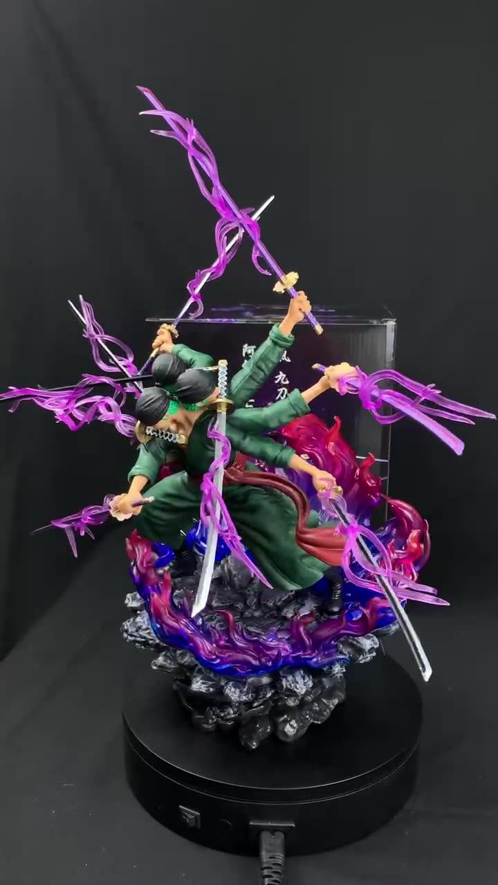 海贼王gk三头六臂九刀流阿修罗索隆绿衣战斗姿态模型摆件手办批发