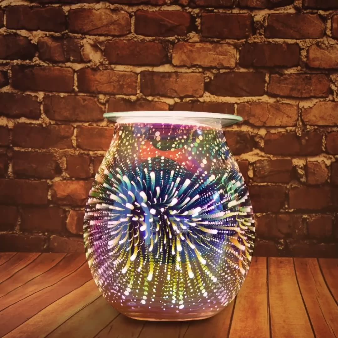 3d glass electric wax melt warmer wax burner melter fragrance