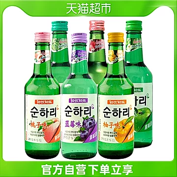 韩国初饮初乐烧酒果味鸡尾酒组合360ml*6瓶[6元优惠券]-寻折猪