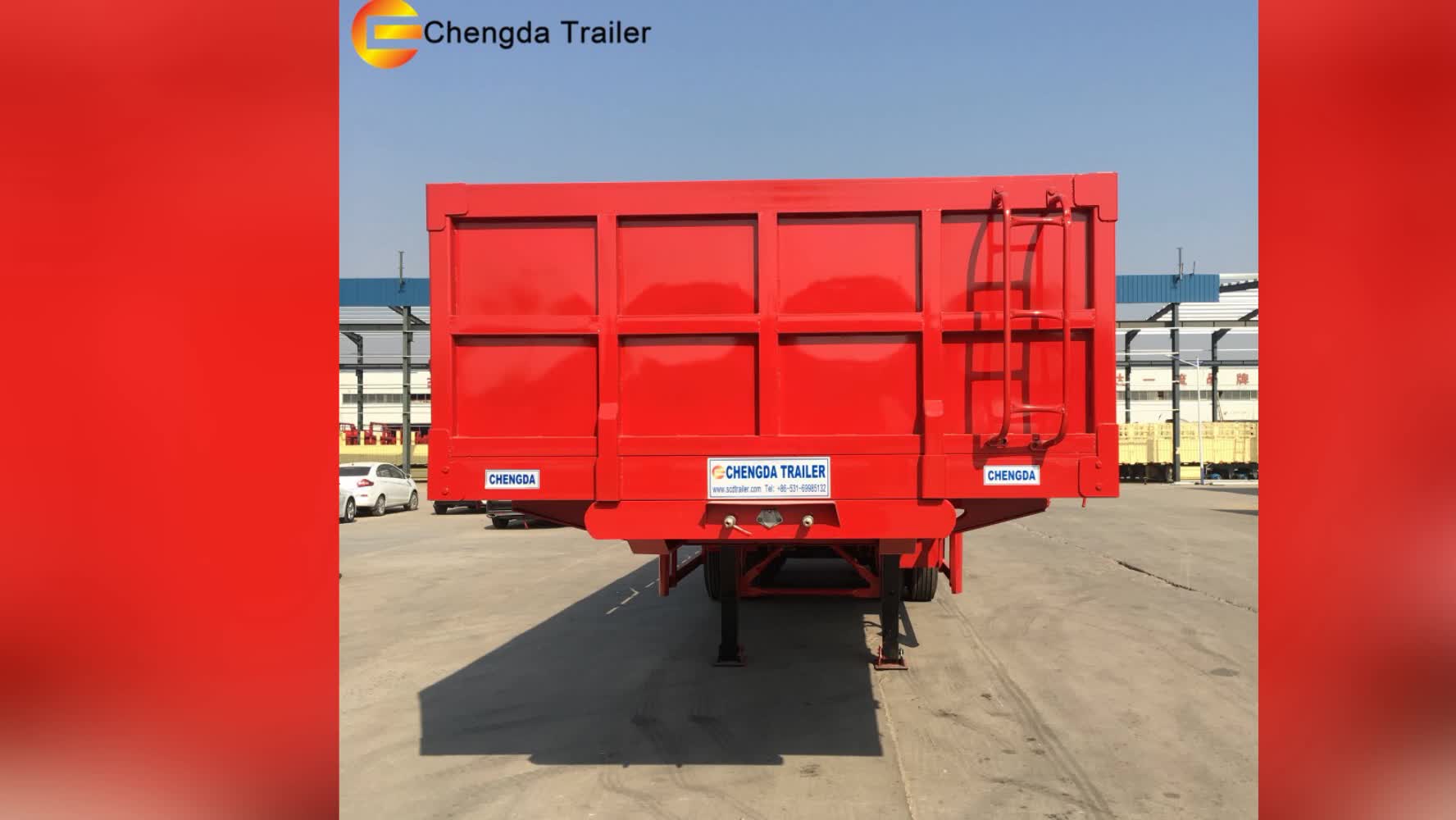 square shape tractor trailer truck 3 axle front lifting tipper