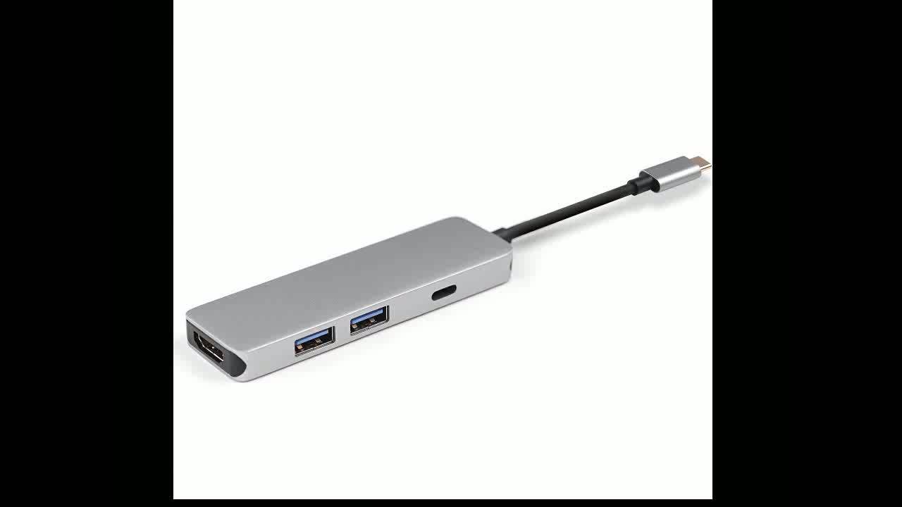 4 port usb 3.0 hub hd 4k pd charging usb 3.1 type c hub
