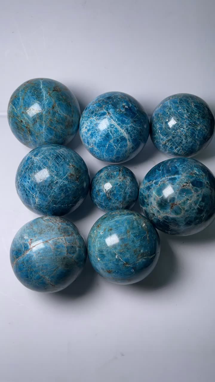 wholesale price natural blue apatite crystal ball polished