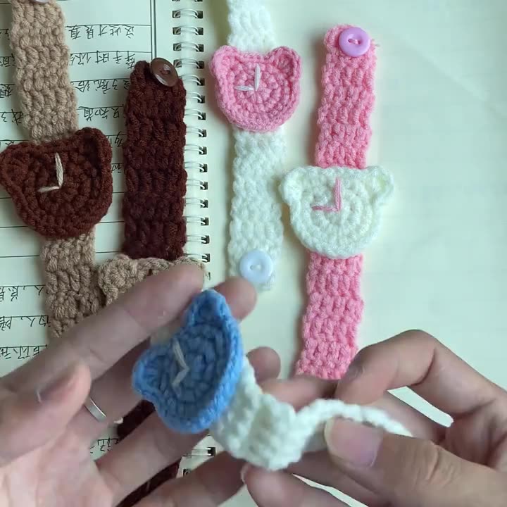 手工diy编织小熊手环毛线手表学生成品情侣创意自制生日闺蜜