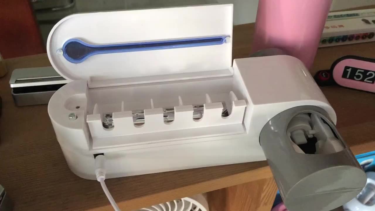 toothpaste dispenser,atomytoothpaste automatic toothpaste dispenser led light uv toothbrush
