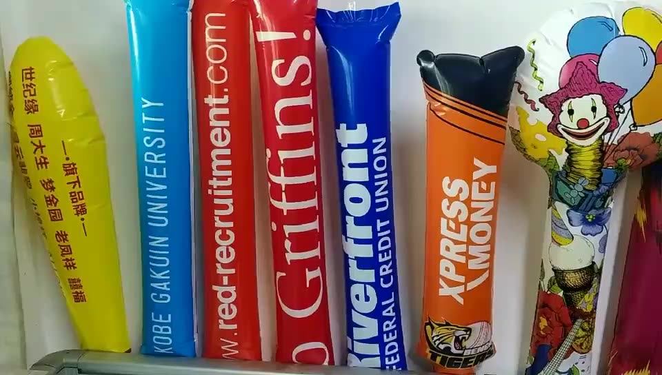 promo colorful plastic inflatable cheering sticks