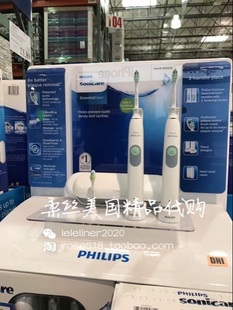 美国套装phliph飞利浦电动牙刷正品刷头3个鲫鱼2个充电器2个免邮主机促食剂图片