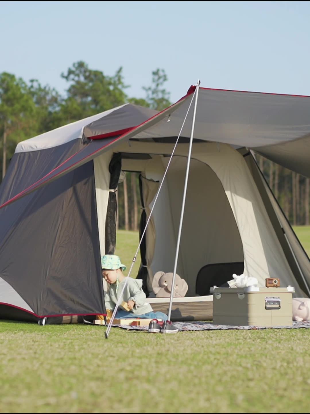 vidalido维达利多户外露营帐篷双层防雨防晒挡风卡宾自动大帐篷