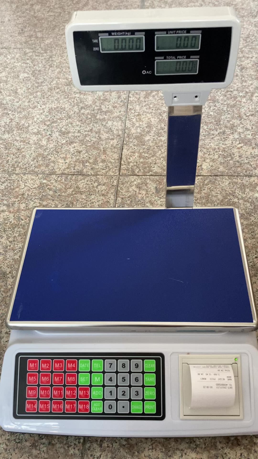 50千克零售印刷秤超市用电子价格计算秤大液晶/led显示屏