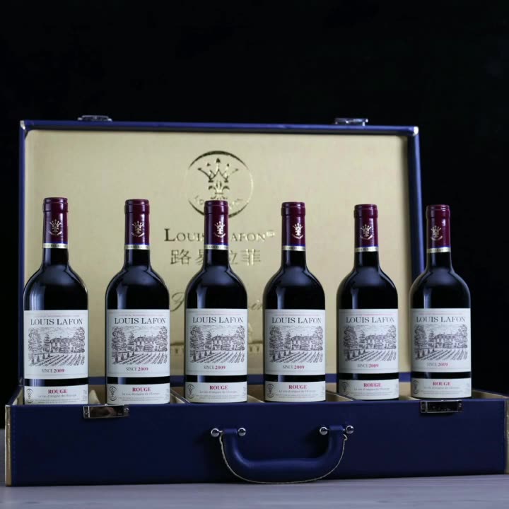 法国原瓶路易拉菲红酒整箱6支礼盒装干红葡萄酒年货批发一件代发