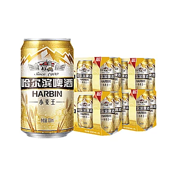 【哈啤】小麦王拉罐330ml*24罐[1元优惠券]-寻折猪