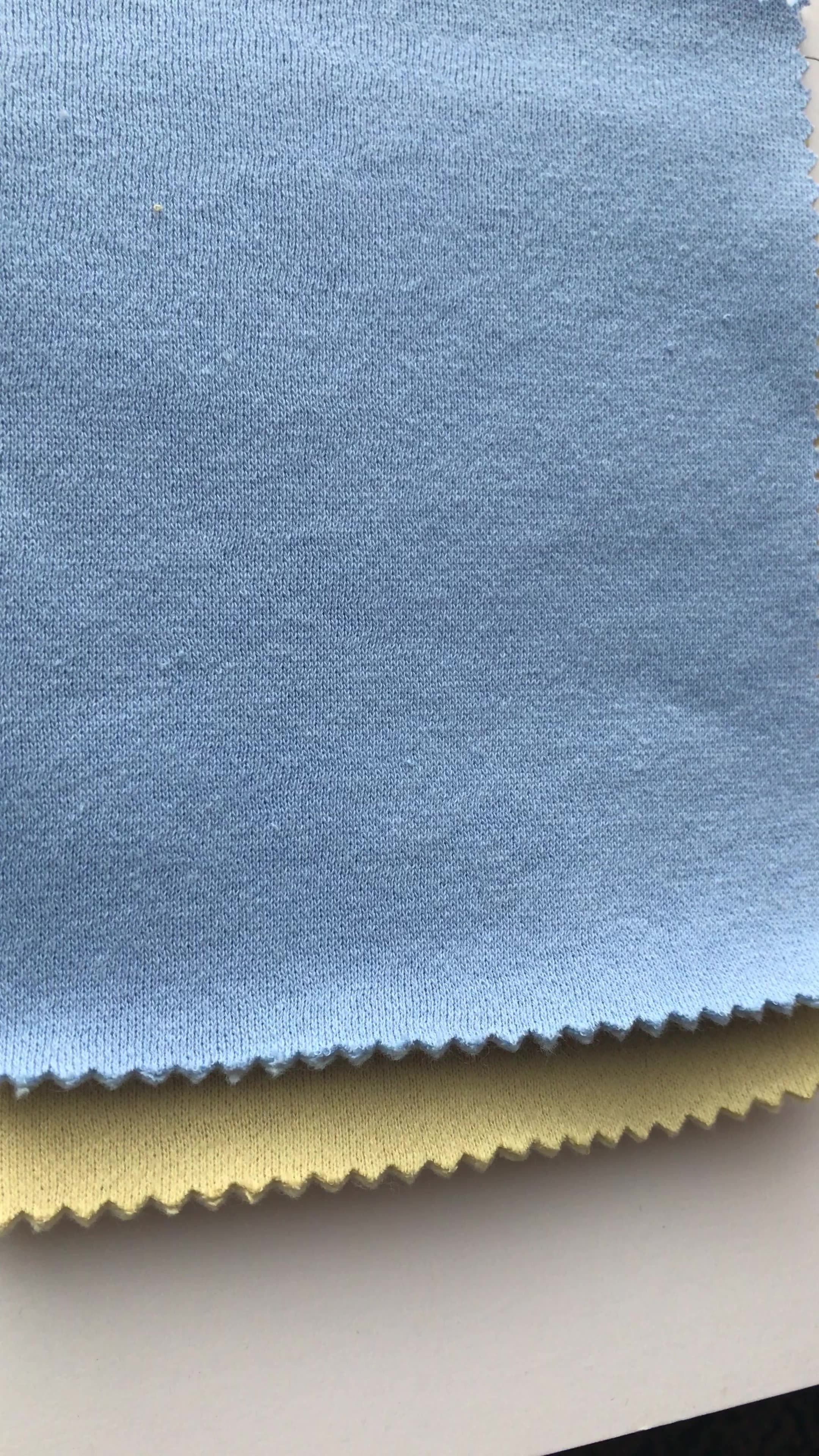 high quality worsted brushed cotton polyester fleece fabric sale
