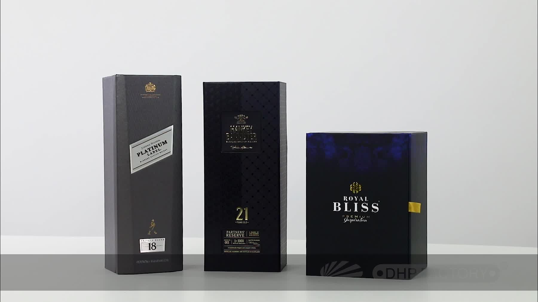 定制豪华亚光黑色硬纸板酒套装包装盒香槟威士忌红酒瓶玻璃瓶礼品盒
