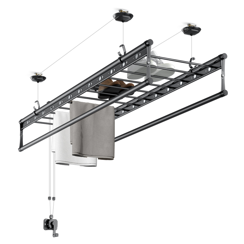 images 1:Lifting clotheshorse Balcony Hand-dryer Clotheshorse-dryer Double-lever Home Automatic top-fit Manual Drying Hanger Cool Clothes images 1:Lifting clotheshorse Balcony Hand-dryer Clotheshorse-dryer Double-lever Home Automatic top-fit Manual Drying Hanger Cool Clothes