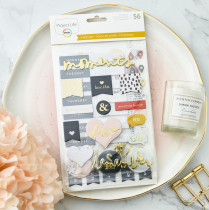 Judy hand-laid bronzing hardboard pre-cut 3D stereo sticker scrapbook decoration 3 pieces