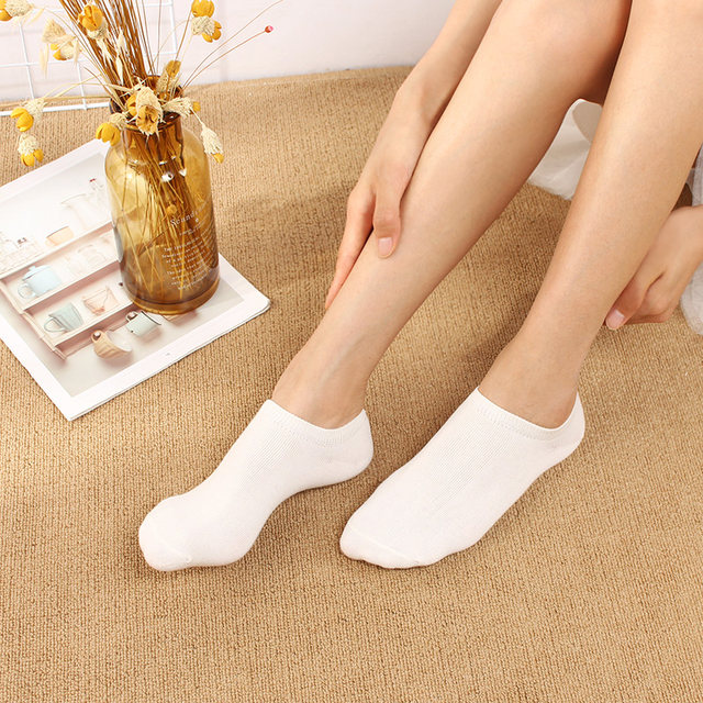 ຖົງຕີນແມ່ຍິງ 7th ວັນອາທິດ Lazy Socks Low Cut Short Korean Style College Wind Boat Socks Sports Cotton Socks