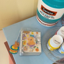 South Korea ins same mini3 hole Bear rabbit mini loose page hand account book hand book collage small book notepad