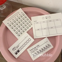 jelly bubble * Korea ins fun notes drinking water sports clock in weekly arrangements post-it notes
