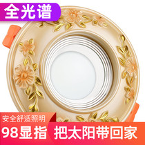 European-style household embedded living room ceiling LED spotlight downlight ceiling full spectrum High finger 7 5 open hole 7W