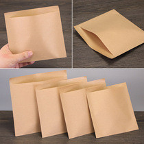 Food grade kraft paper bag blank anti-oil paper bag Kraft paper snack bag biscuit bag slaw bag meat jab bag