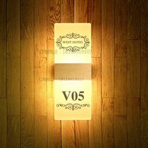 Acrylic luminous door number with light hotel LED foot bath city digital hotel box room restaurant door number custom