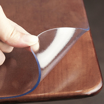 Soft glass tablecloth waterproof and oil-proof disposable transparent PVC plastic table mat coffee table mat anti-hot crystal plate thickened