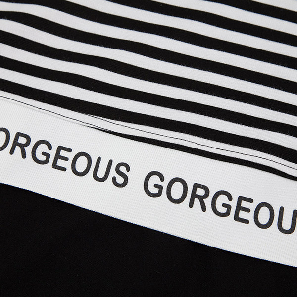 Lagogo/拉谷谷2015夏季新款修身条纹时尚舒适连衣裙 EBB945J961