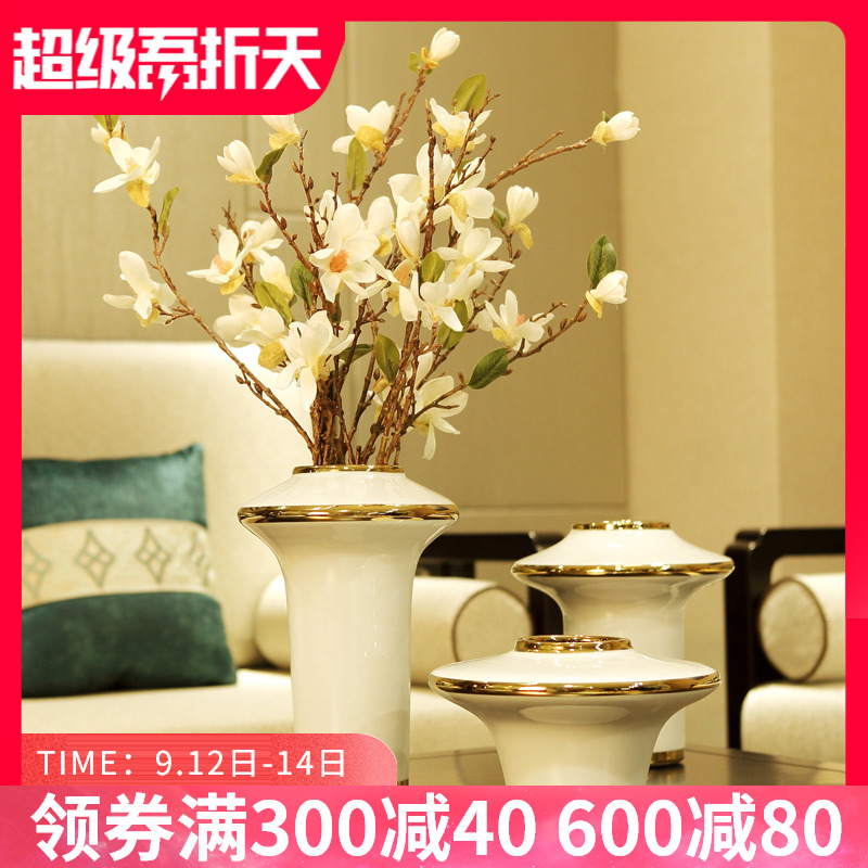 Modern light key-2 luxury ceramic vase decoration furnishing articles American TV ark, sitting room porch dry flower, creative household act the role ofing is tasted