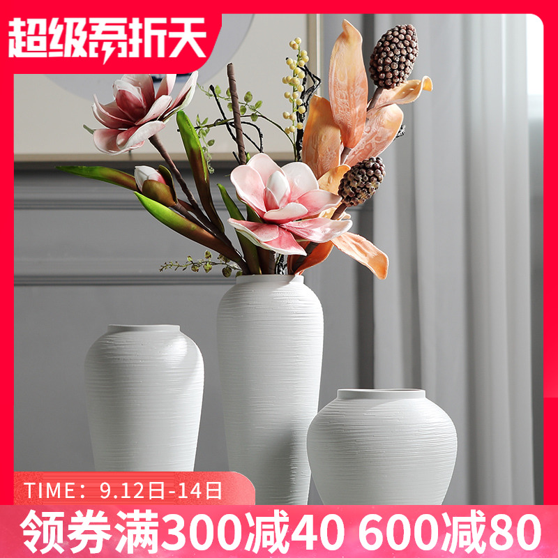 Jingdezhen Chinese style restoring ancient ways ceramic vase furnishing articles dried flower arranging flowers sitting room household act the role ofing is tasted TV ark, arts and crafts