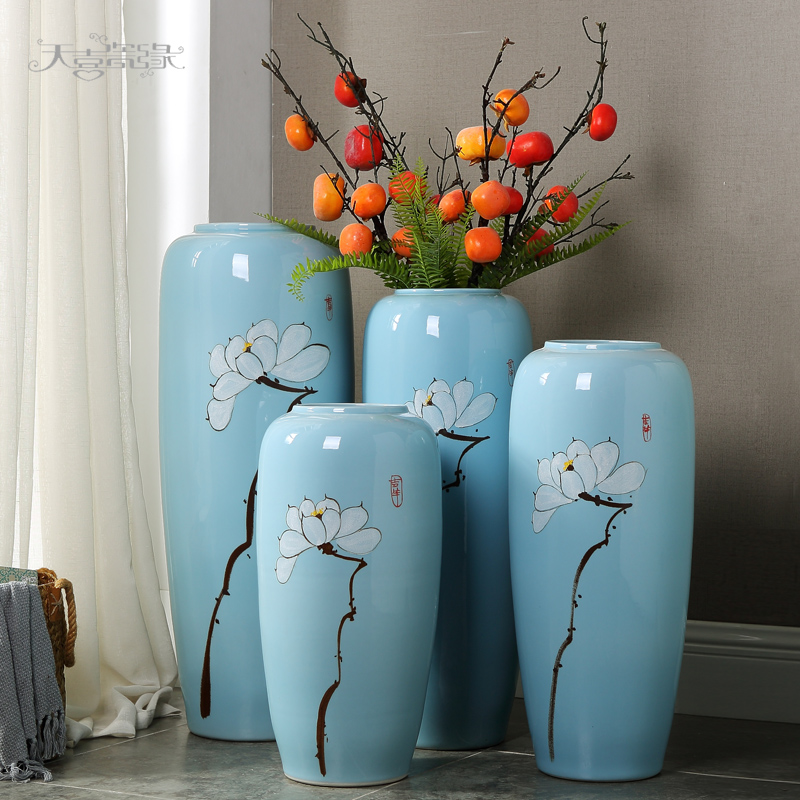 Jingdezhen ceramic vase of large modern creative living room home of dry flower arranging TV ark adornment furnishing articles