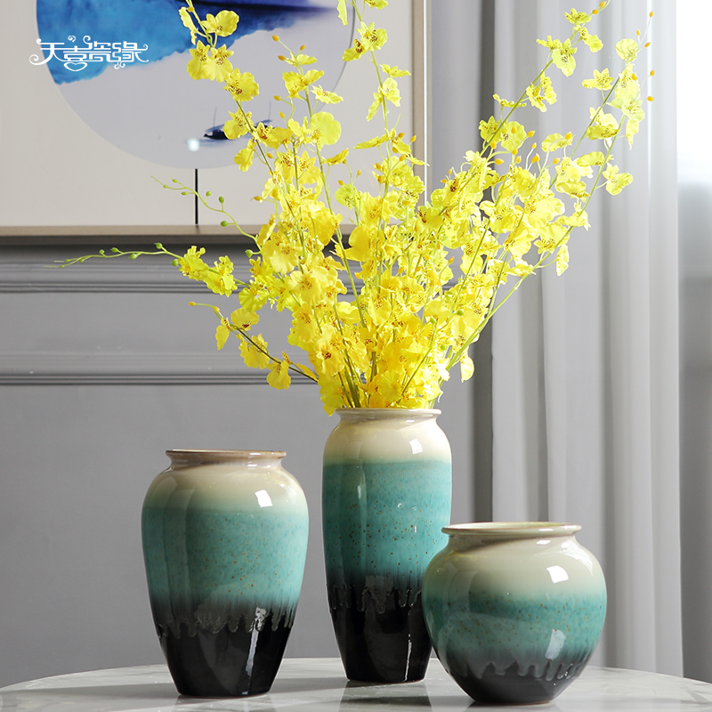 The New Chinese jingdezhen ceramic vase inserted dried flowers, TV ark, place the sitting room porch light key-2 luxury home decoration accessories